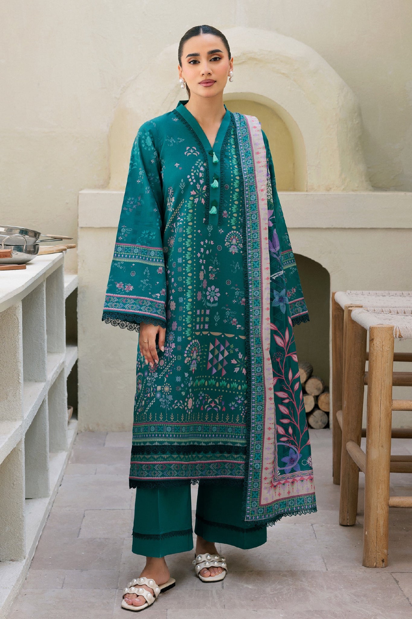 Zync By Florent Unstitched 3 Piece Daily Wear Suit-ZYNC-FL-08-A