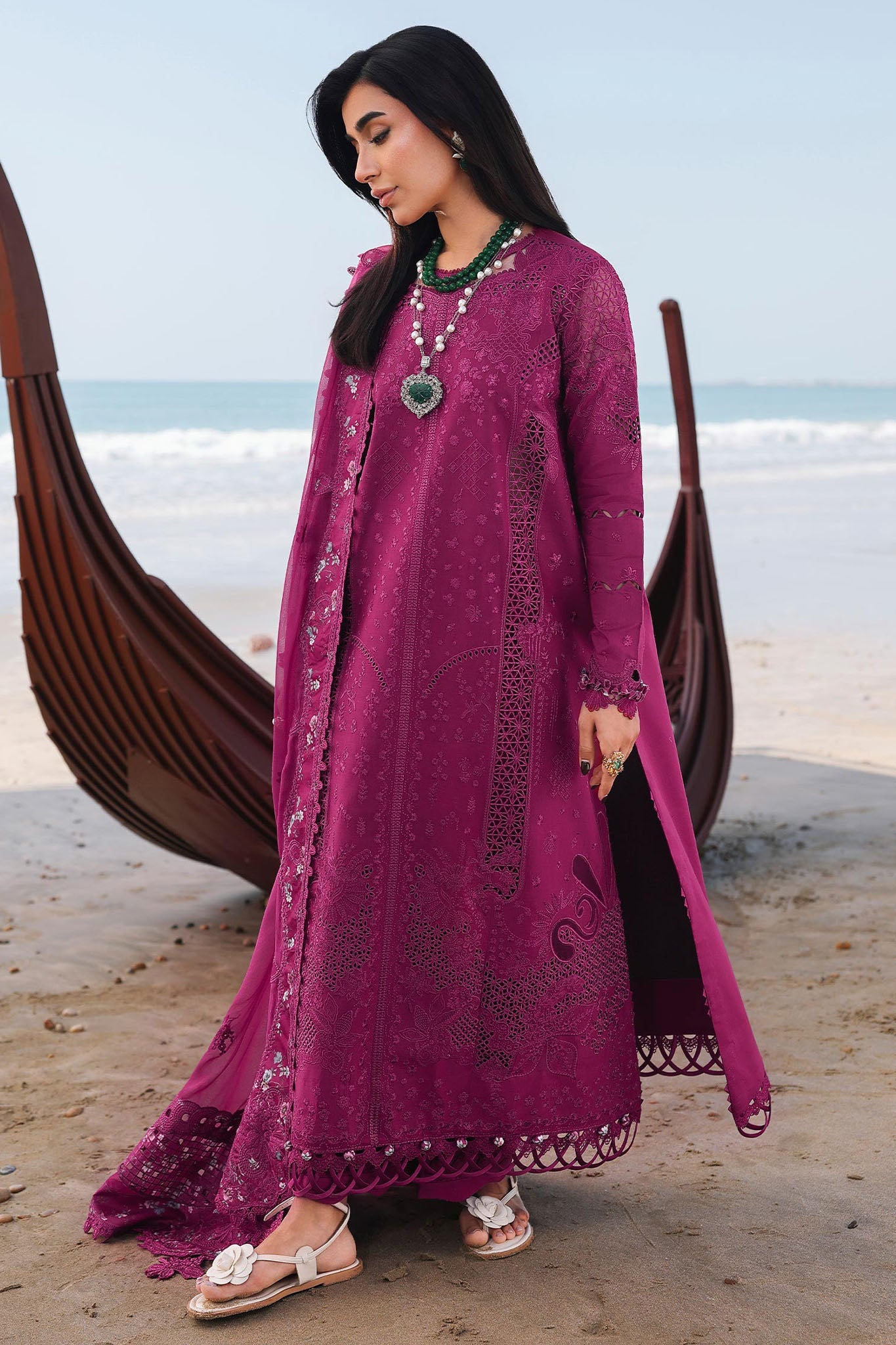 Sahil By Qalamkar Unstitched 3 Piece Luxury Lawn Suit-SA-01-ZARA