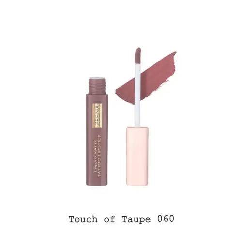 Zeena - Liquid Matte Tattoo Lipstick - 060 Touch Of Taupe - My Store