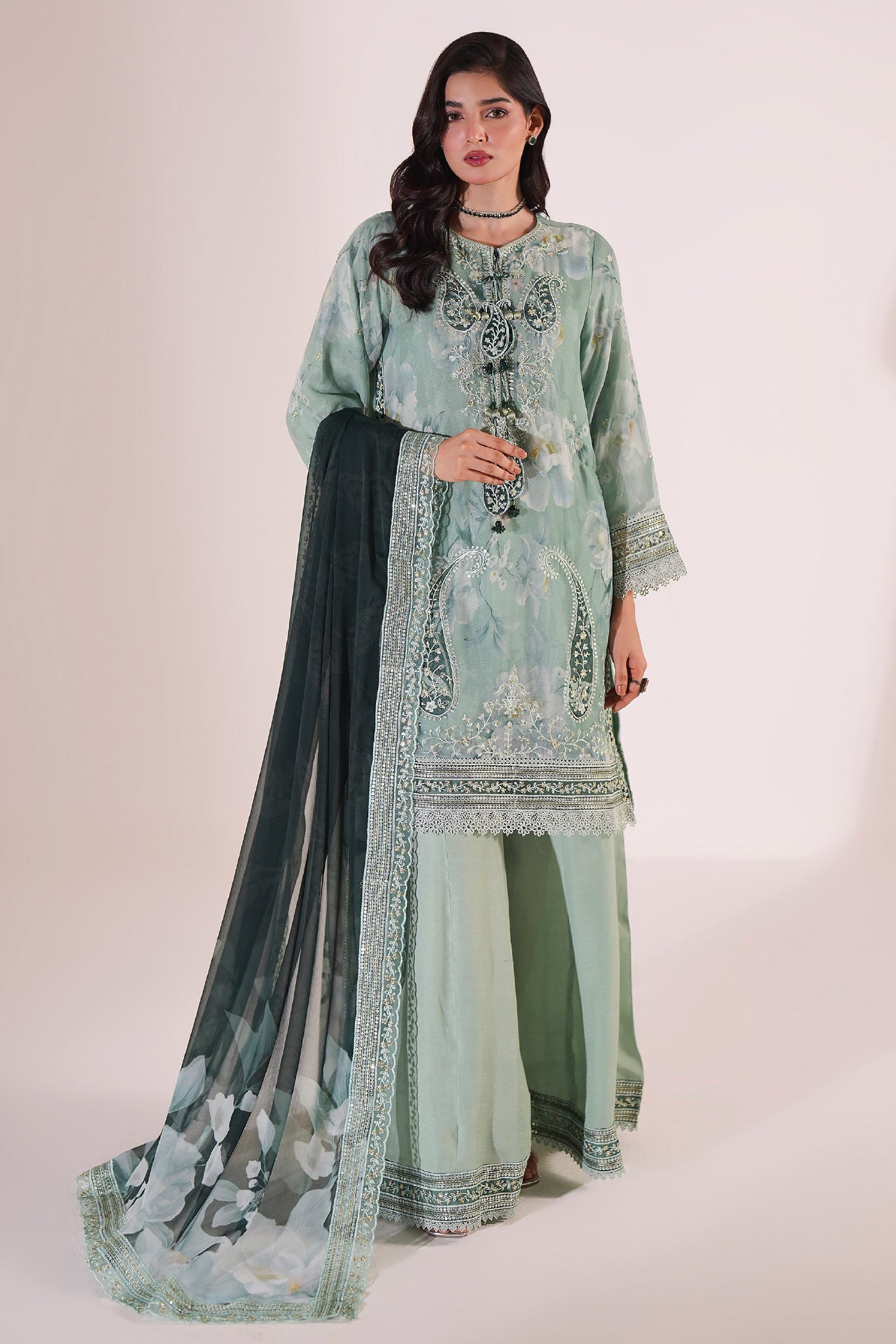 Mahroosh By Guzel Stitched 3 Piece Formals Chiffon Suit-01-Zuria