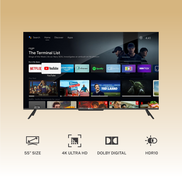 Dawlance 55 - Inches  4K UHD LED TV  Canvas series 55G3AP Narrow Bezel Screen - My Store
