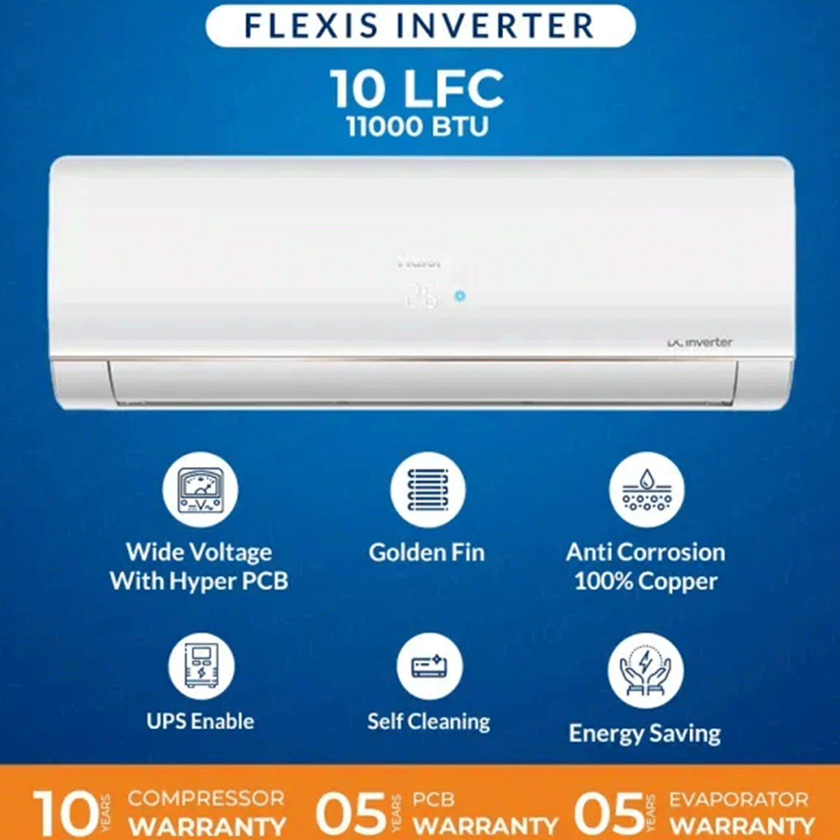 Haier AC 0.75 DC Inverter Split | Model HSU-10 LF