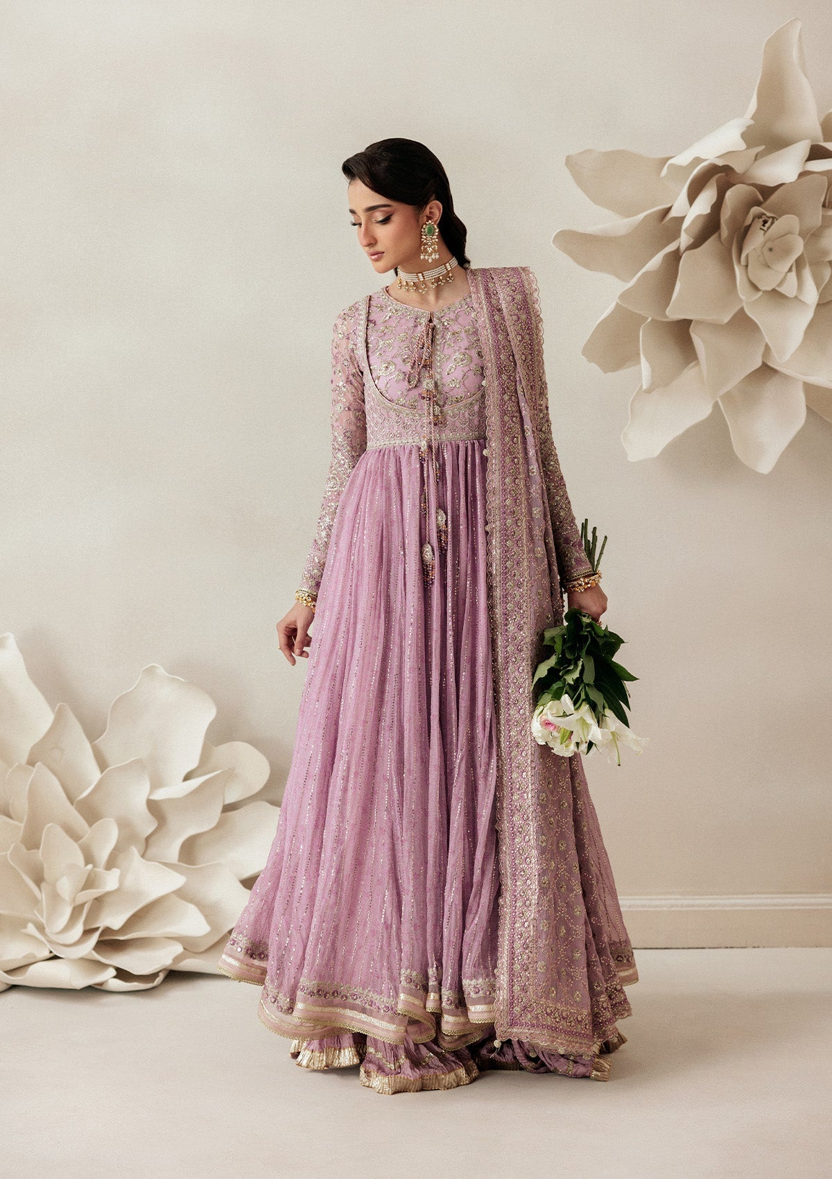 Aikshaam By Aik Atelier Unstitched 3 Piece Formals Vol-01 Suit-LOOK 01