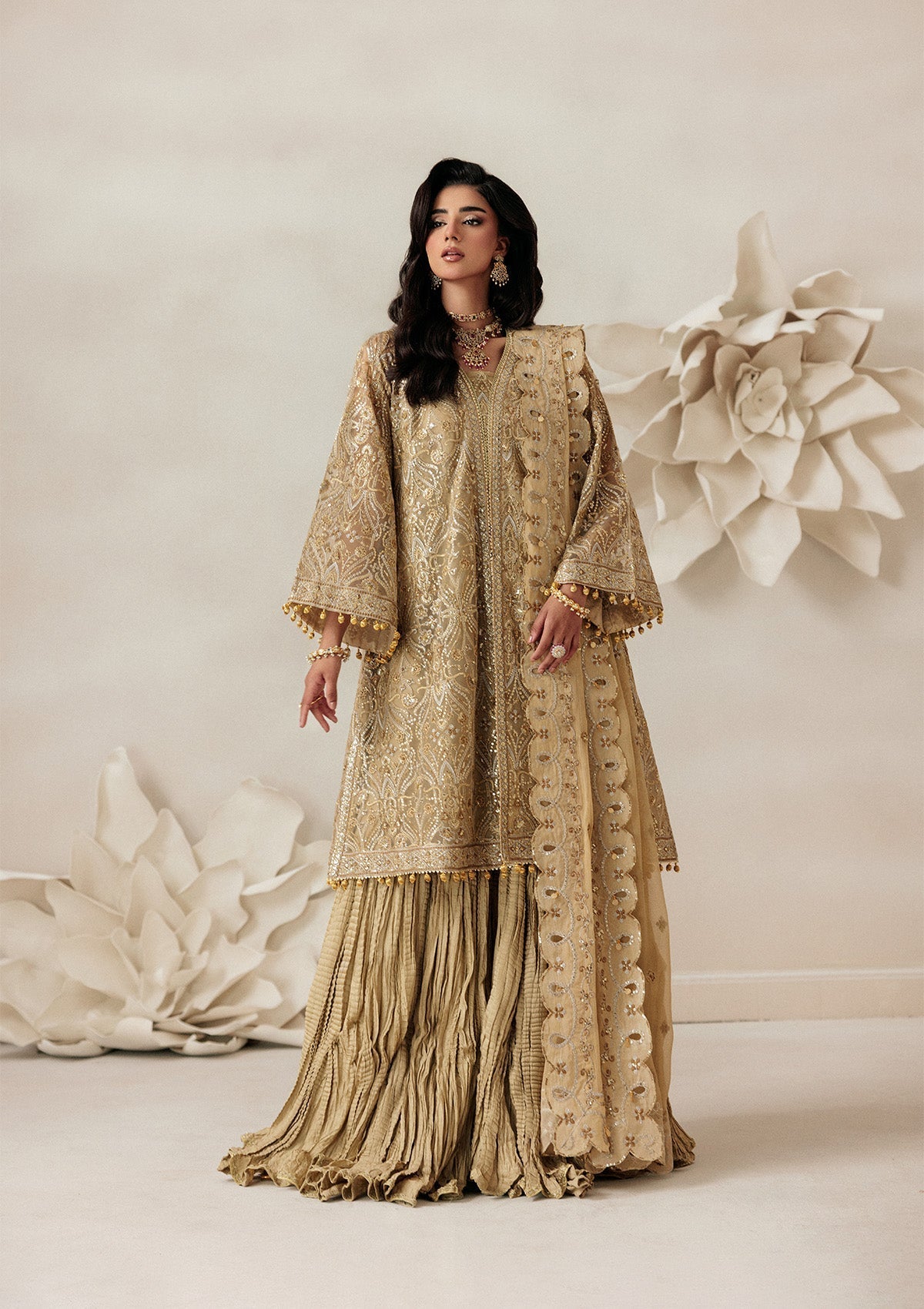 Aikshaam By Aik Atelier Unstitched 3 Piece Formals Vol-01 Suit-LOOK 03