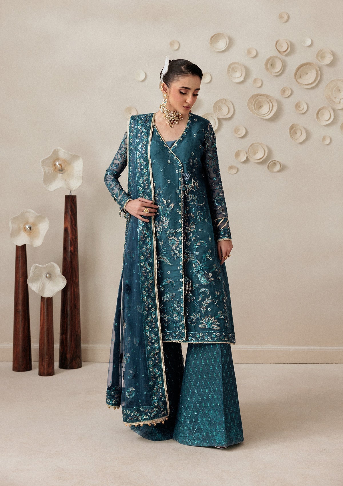 Aikshaam By Aik Atelier Unstitched 3 Piece Formals Vol-01 Suit-LOOK 04
