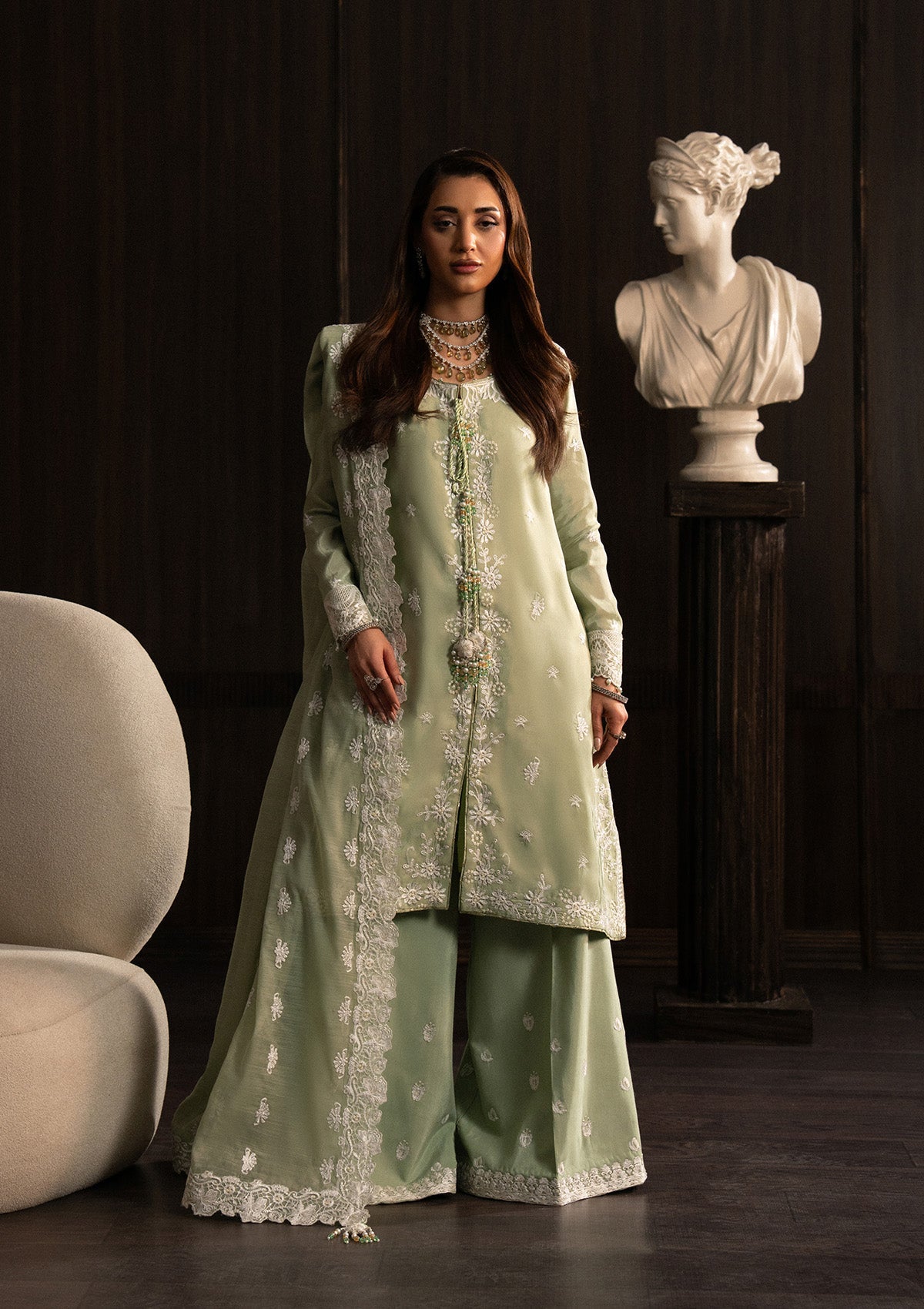 Lady Aik By Aik Atelier Unstitched 3 Piece Formals Vol-01 Suit-LOOK 03