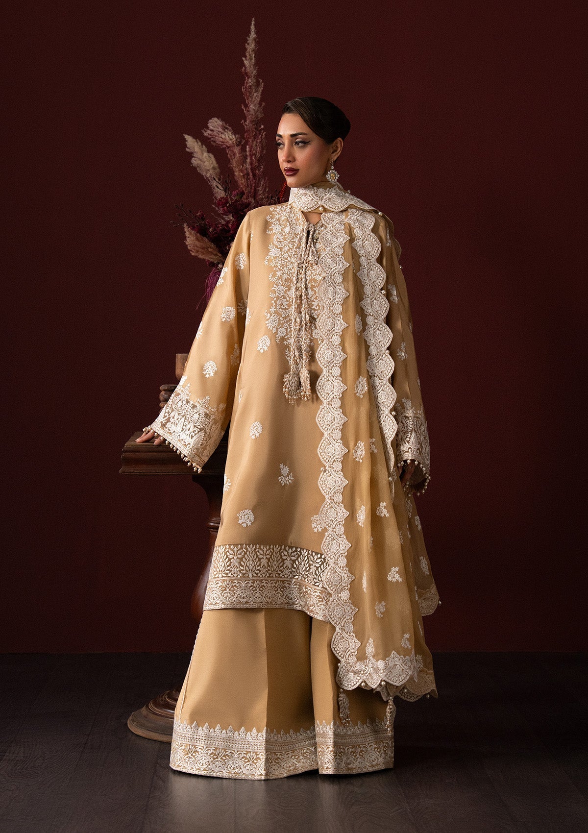 Lady Aik By Aik Atelier Unstitched 3 Piece Formals Vol-01 Suit-LOOK 04