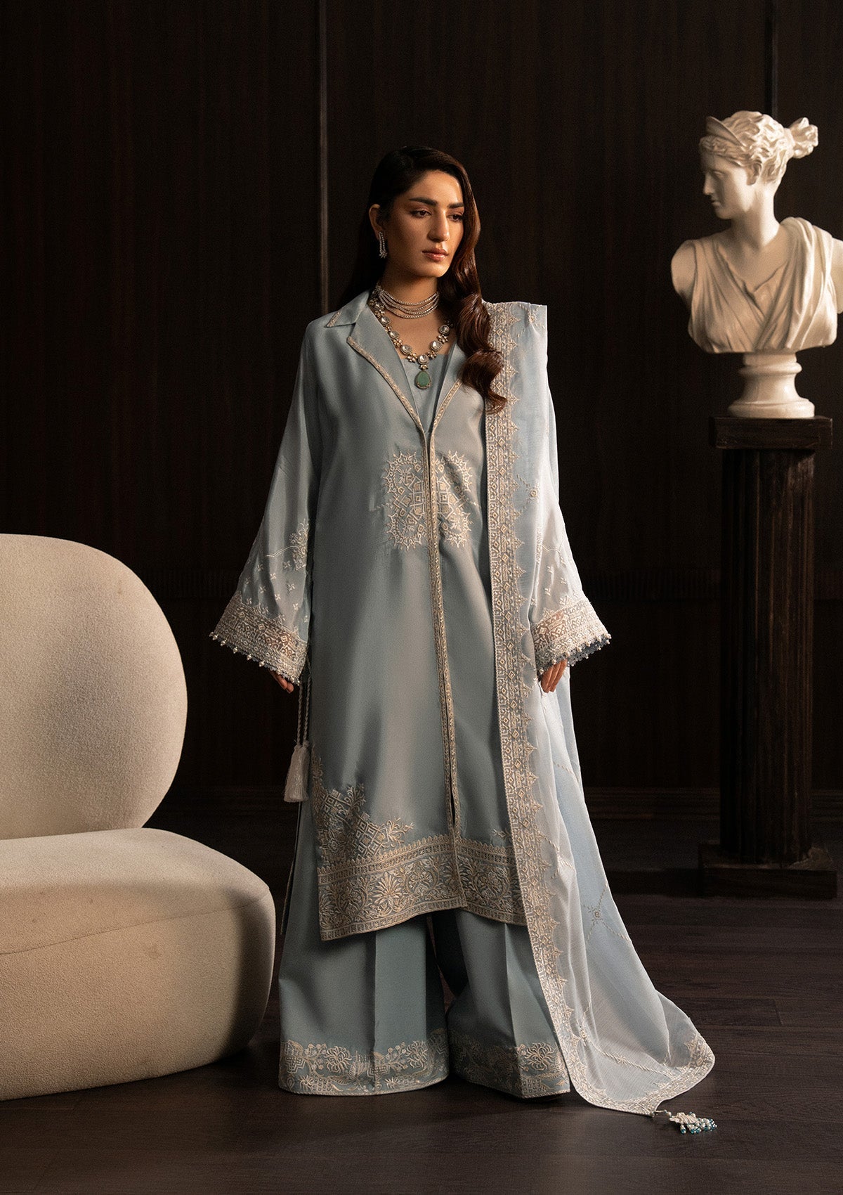 Lady Aik By Aik Atelier Unstitched 3 Piece Formals Vol-01 Suit-LOOK 05