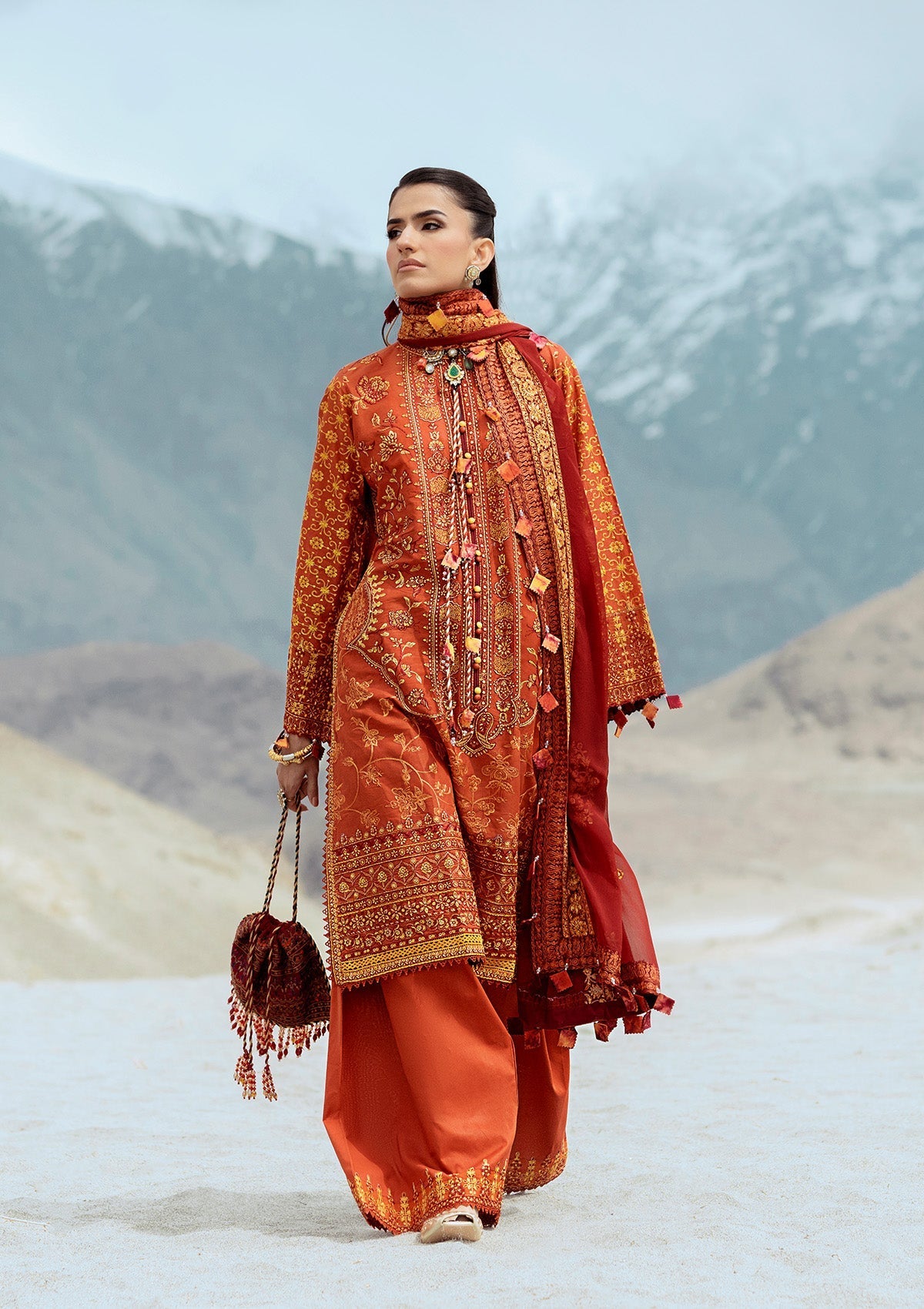 Aik Atelier Unstitched 3 Piece Lawn Vol-01 Suit-LOOK 07