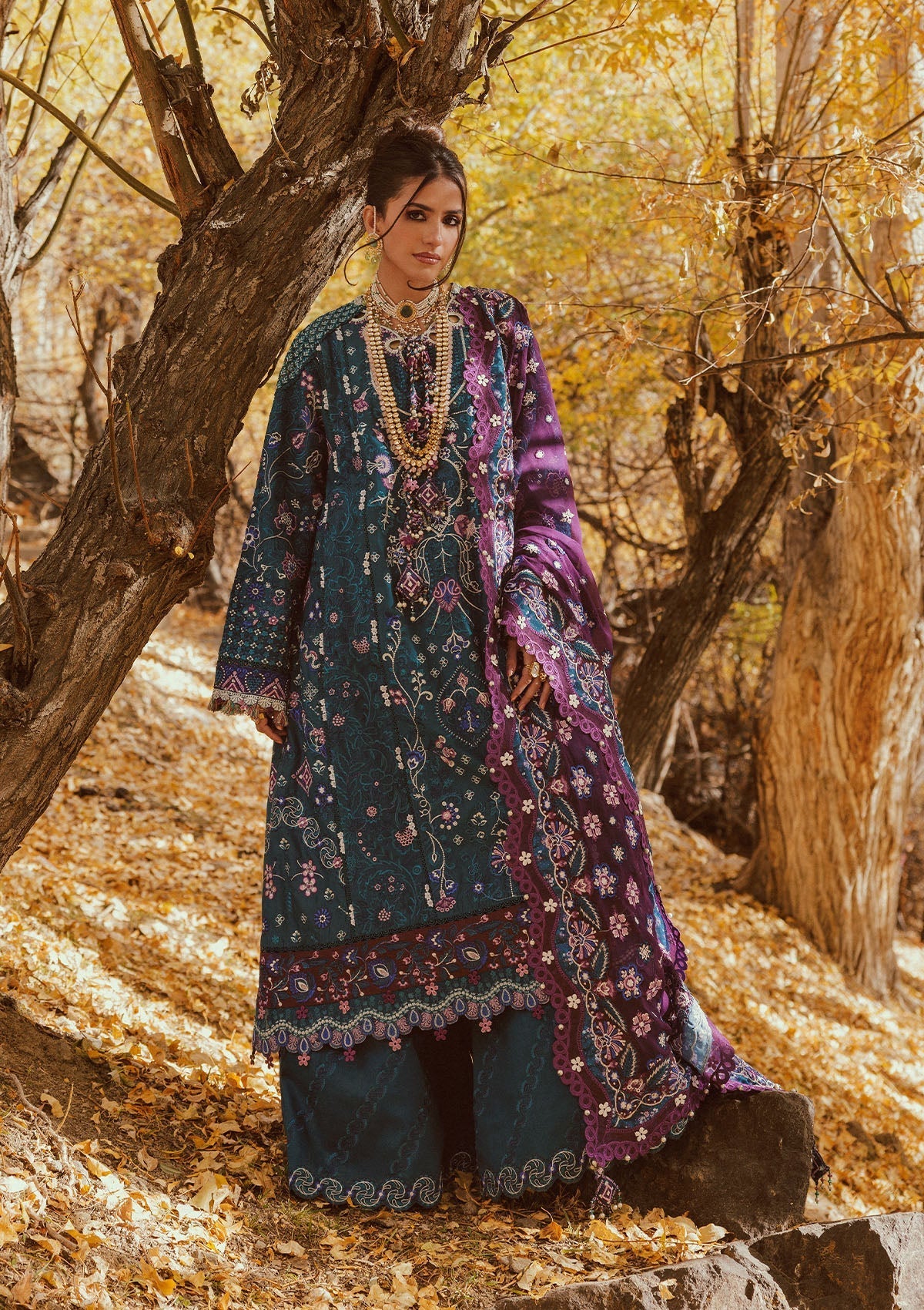 Aik Atelier Unstitched 3 Piece Lawn Vol-01 Suit-LOOK 02