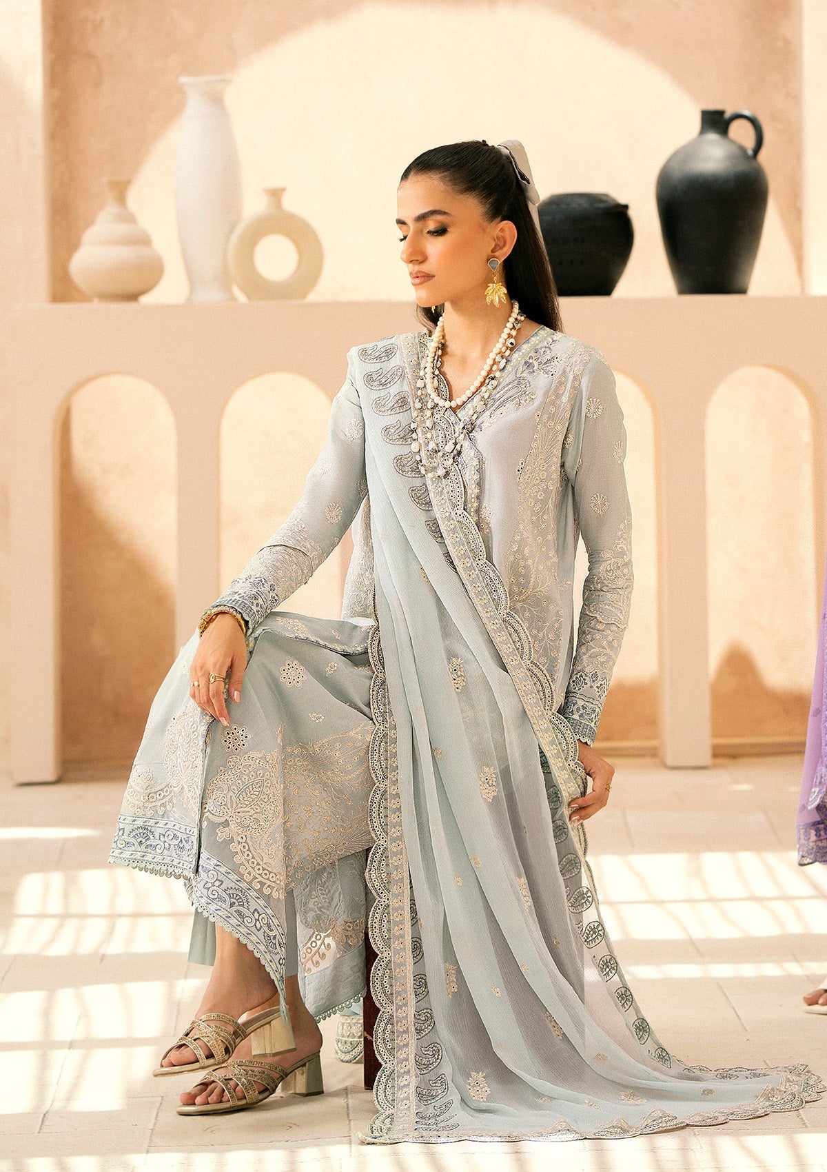 Aik Atelier Unstitched 3 Piece Lawn Vol-03 Suit-LOOK 04 B