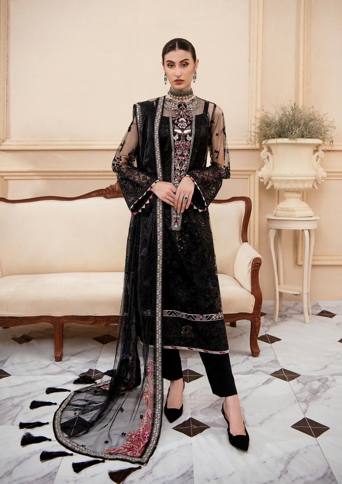 Lumiere By Aik Atelier Unstitched 3 Piece Luxury Formals Suit-LOOK 02