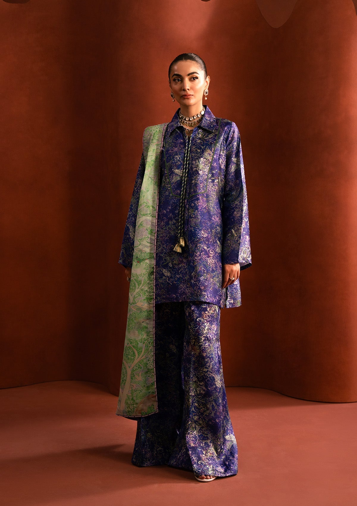 Miss Aik By Aik Atelier Stitched 3 Piece Summer Silk Suit-D2-LOOK 01