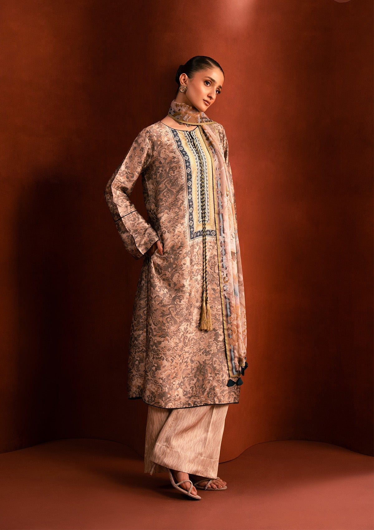 Miss Aik By Aik Atelier Stitched 3 Piece Summer Silk Suit-D2-LOOK 09