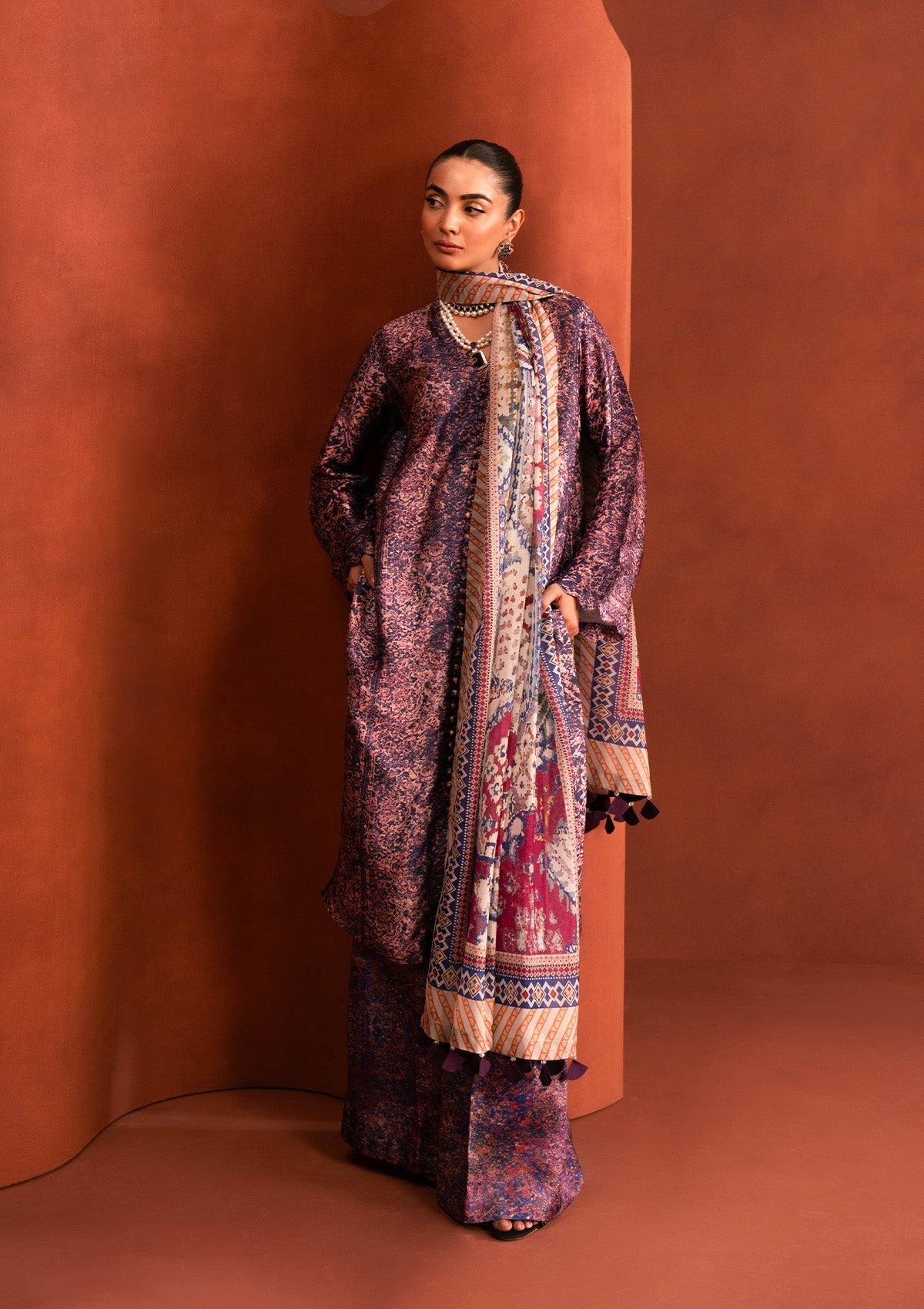Miss Aik By Aik Atelier Stitched 3 Piece Summer Silk Suit-D2-LOOK 10