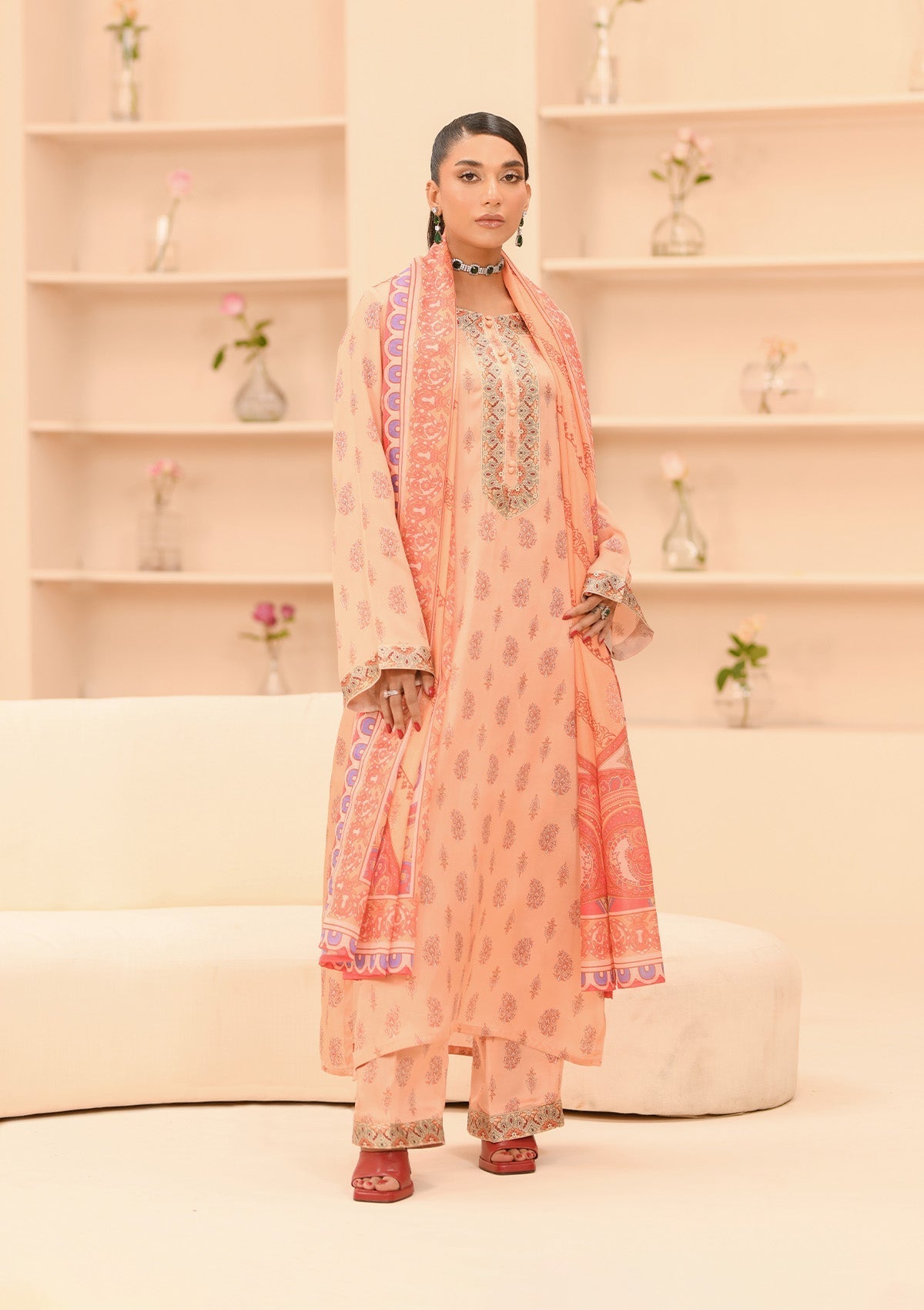 Miss Aik By Aik Atelier Stitched 3 Piece Summer Silk Suit-D1-LOOK 07