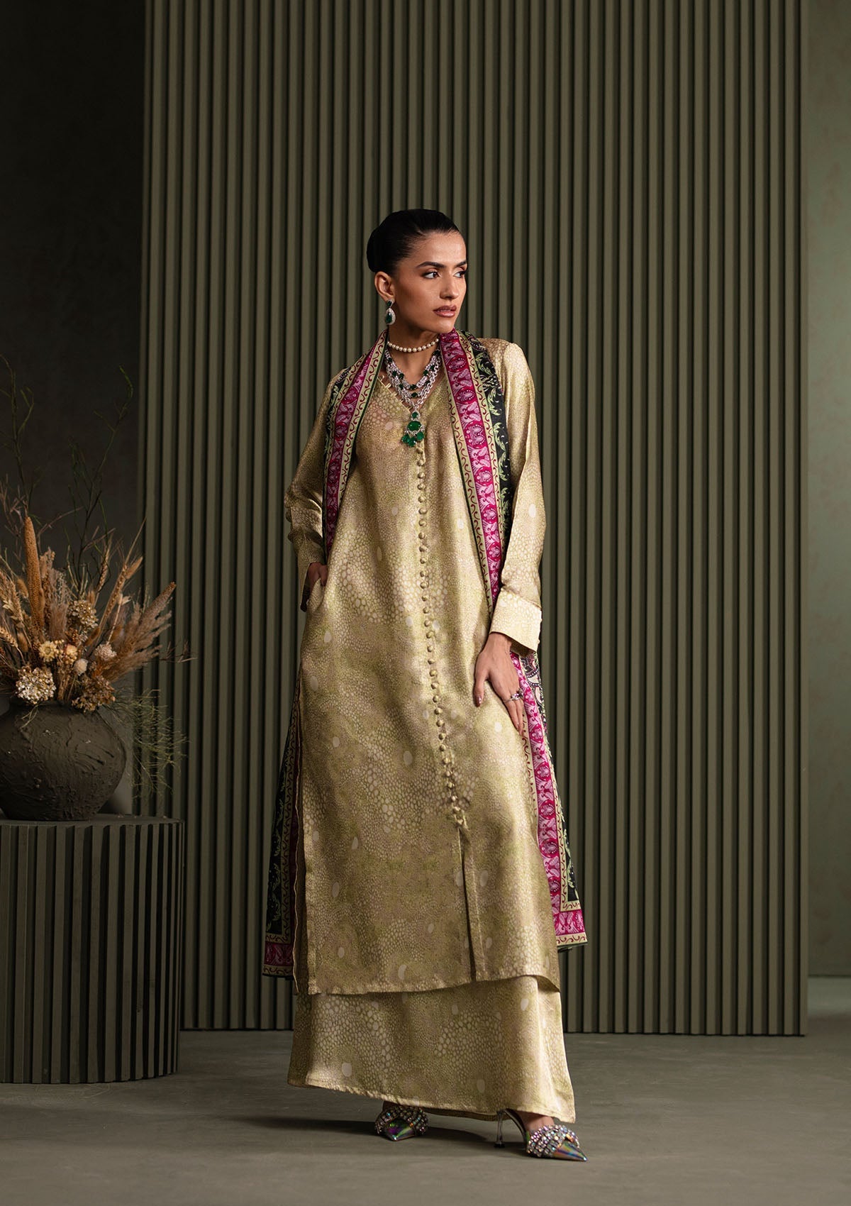 Miss Aik By Aik Atelier Stitched 3 Piece Summer Silk Suit-D1-LOOK 01