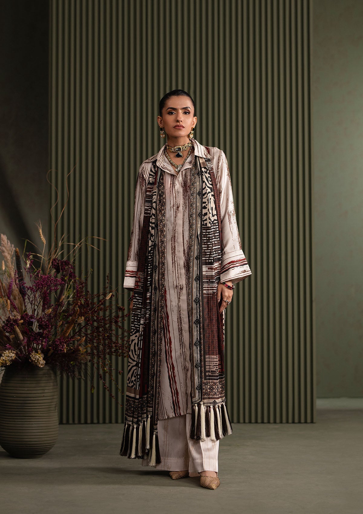 Miss Aik By Aik Atelier Stitched 3 Piece Summer Silk Suit-D1-LOOK 02