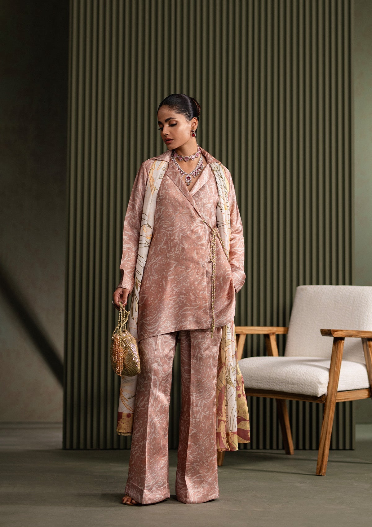 Miss Aik By Aik Atelier Stitched 3 Piece Summer Silk Suit-D1-LOOK 04