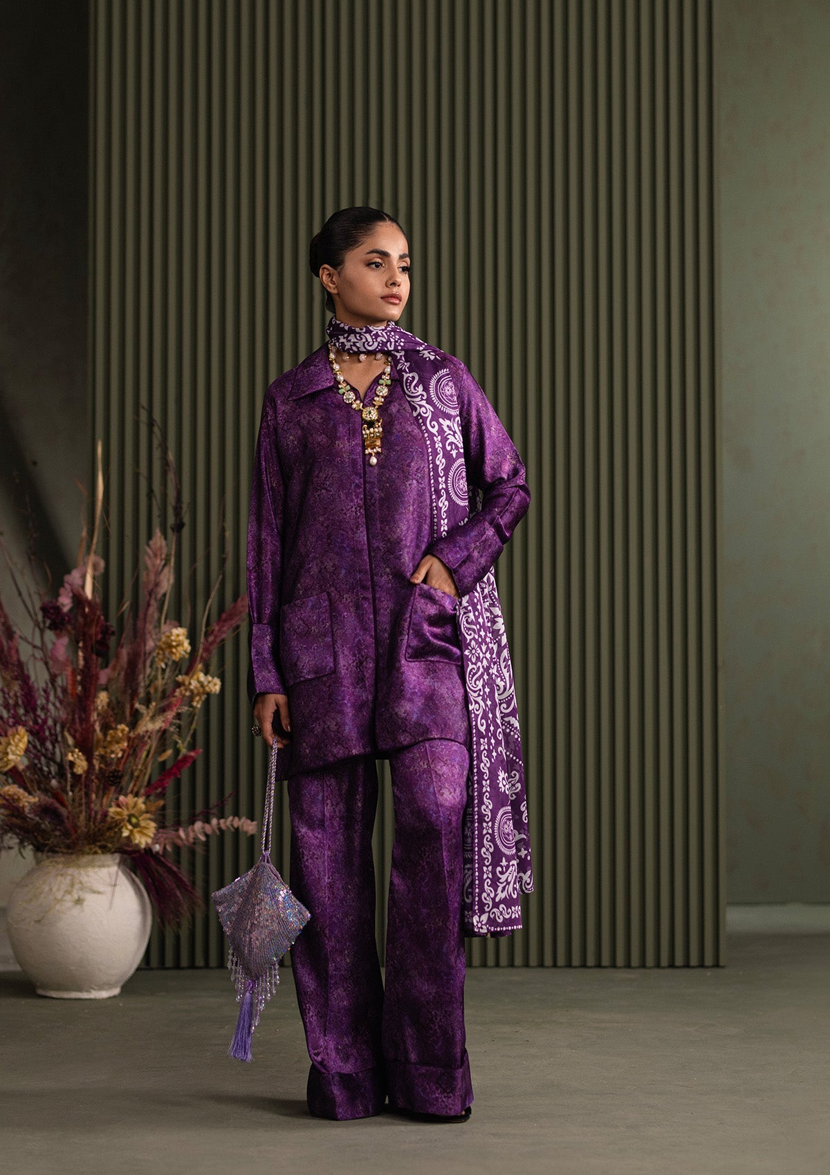 Miss Aik By Aik Atelier Stitched 3 Piece Summer Silk Suit-D1-LOOK 08
