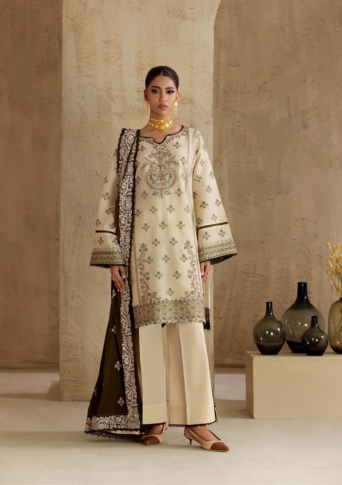 Aik Atelier Stitched 3 Piece Lawn Drop 1 Suit-LOOK 02