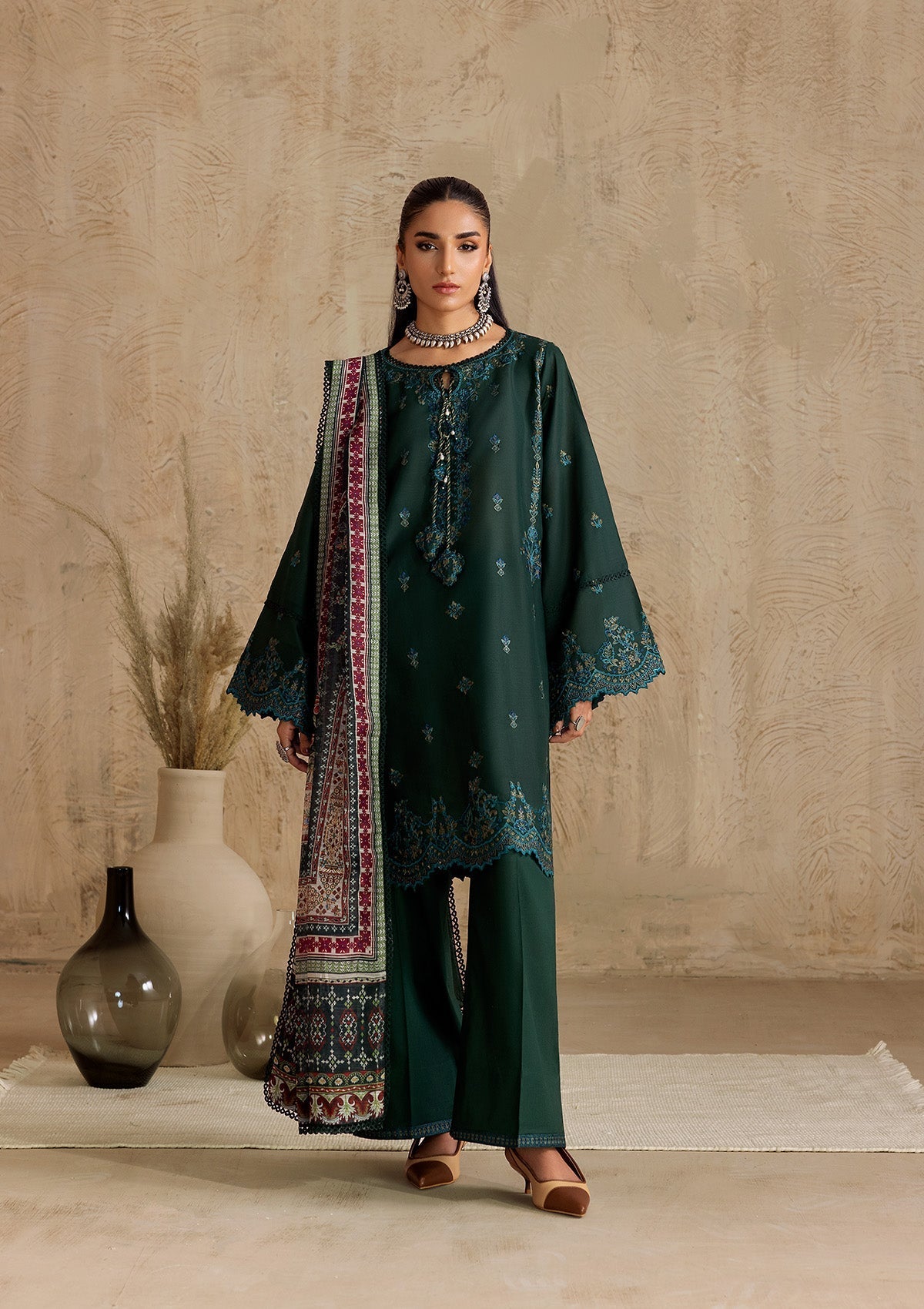 Aik Atelier Stitched 3 Piece Lawn Drop 1 Suit-LOOK 07