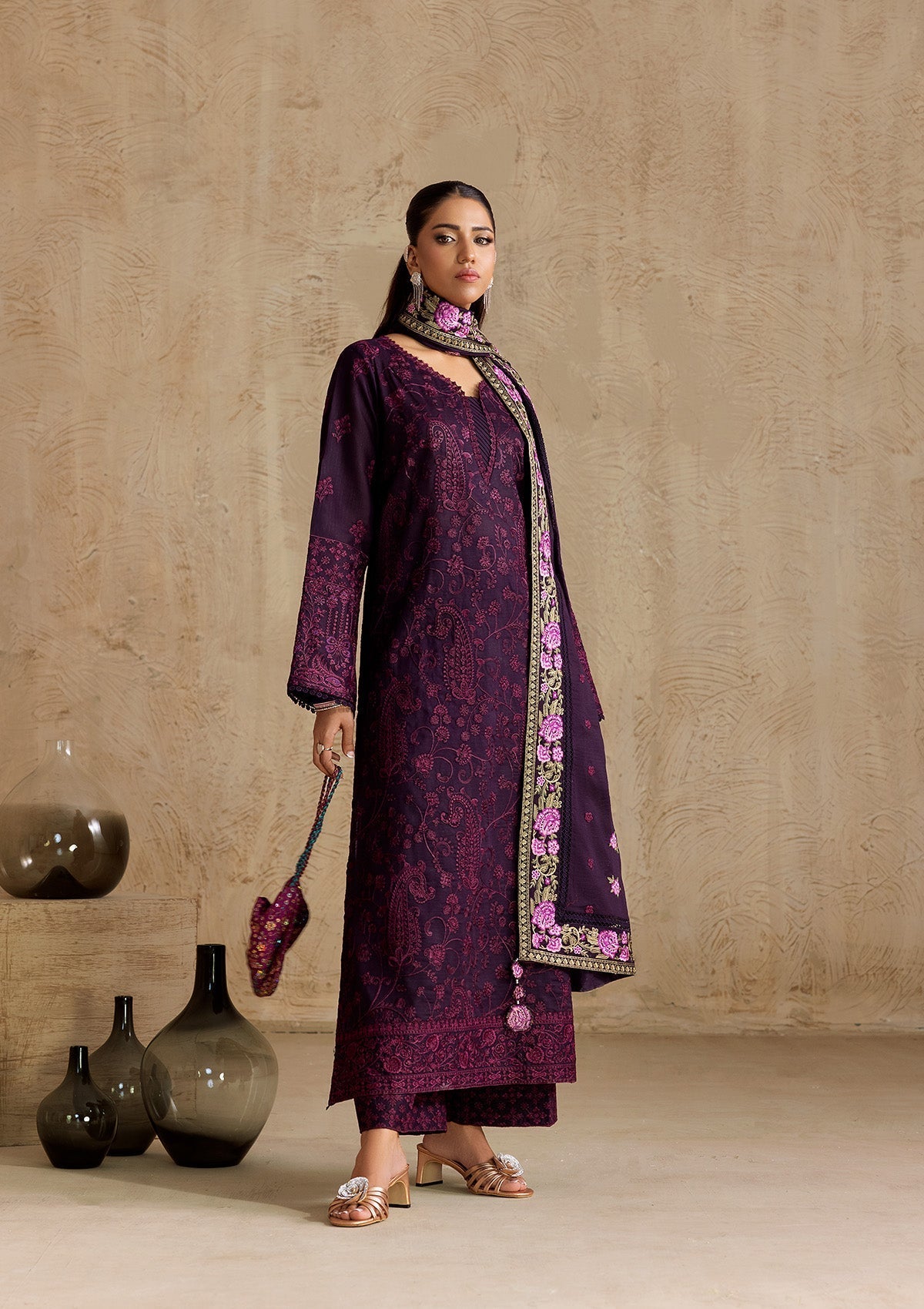 Aik Atelier Stitched 3 Piece Lawn Drop 1 Suit-LOOK 08
