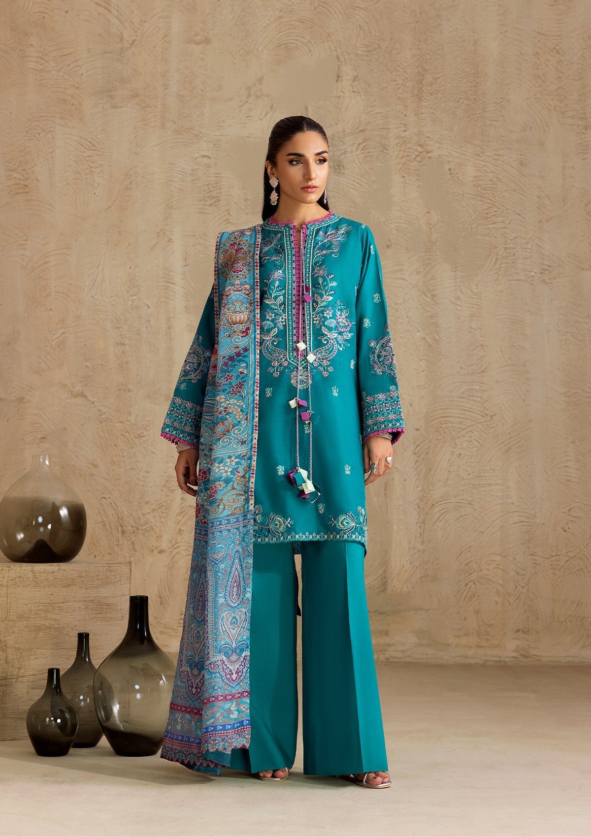Aik Atelier Stitched 3 Piece Lawn Drop 1 Suit-LOOK 11