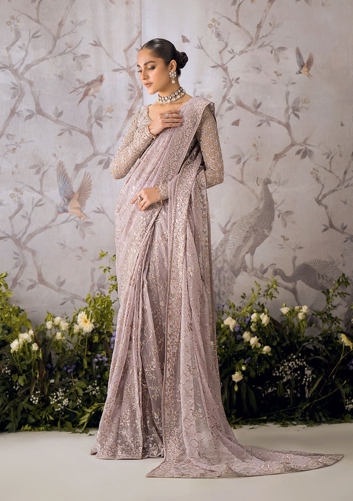 Aik Atelier Unstitched 3 Piece Formals Sari Edit Suit- LOOK 06