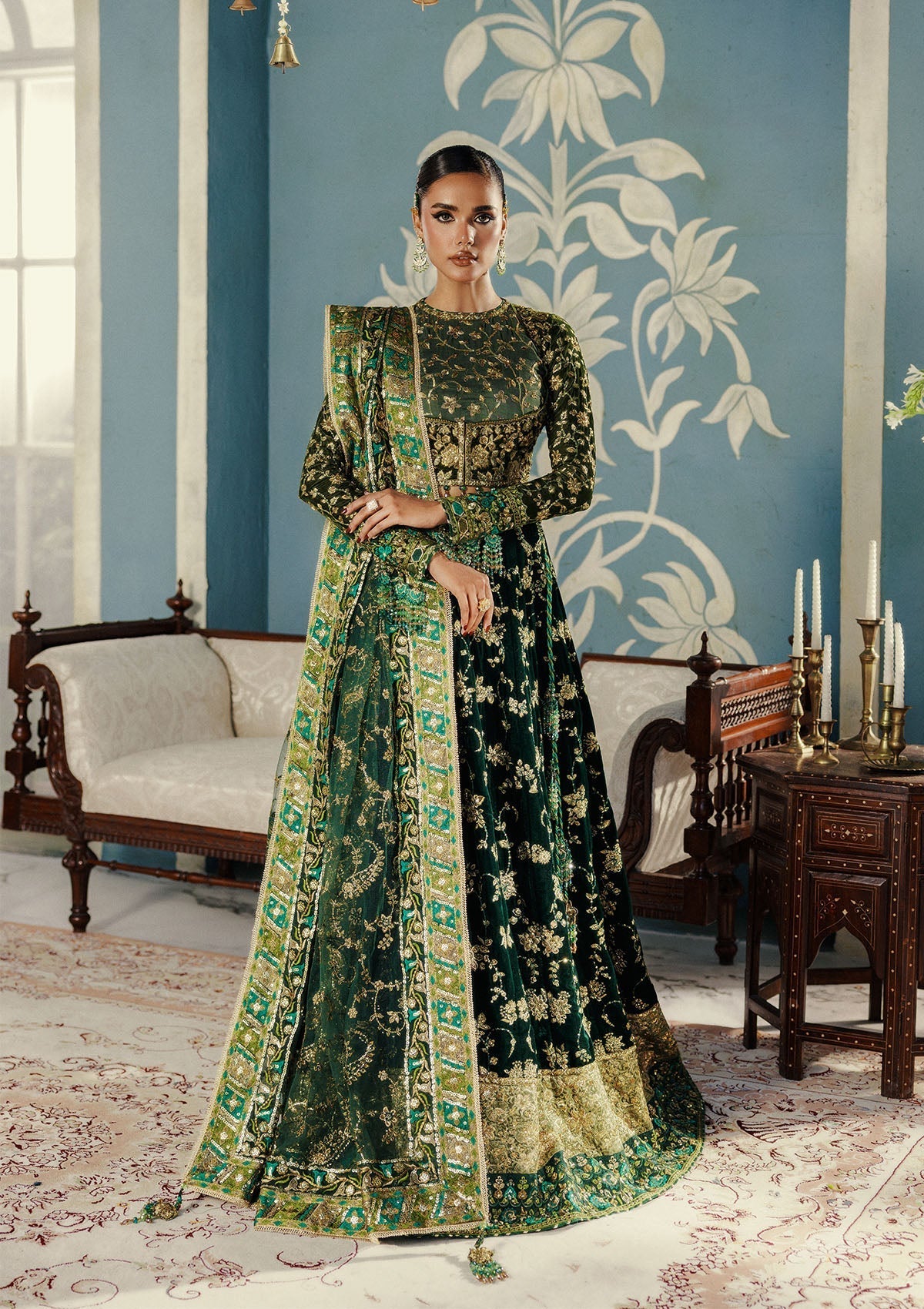 Udaipur By Aik Atelier Unstitched 3 Piece Luxury Velvet Formals Suit-LOOK 02