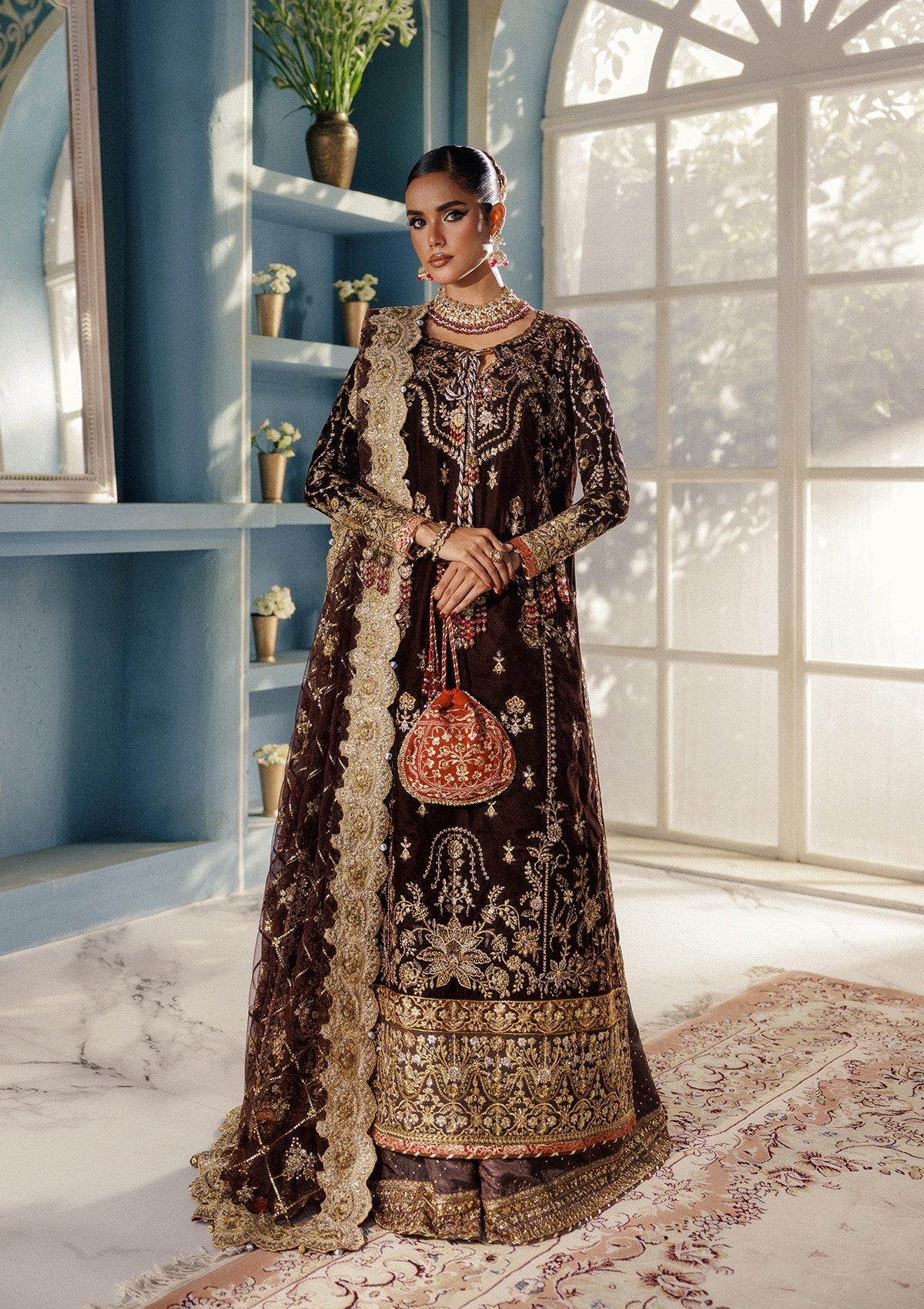 Udaipur By Aik Atelier Unstitched 3 Piece Luxury Velvet Formals Suit-LOOK 06