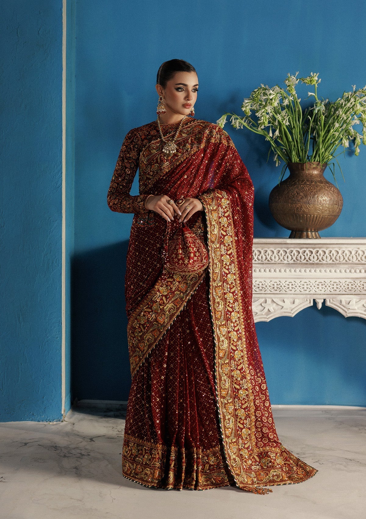 Udaipur By Aik Atelier Unstitched 3 Piece Luxury Velvet Formals Suit-LOOK 09