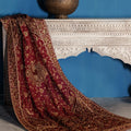 Udaipur By Aik Atelier Luxury Velvet Formals Shawl-MAROON