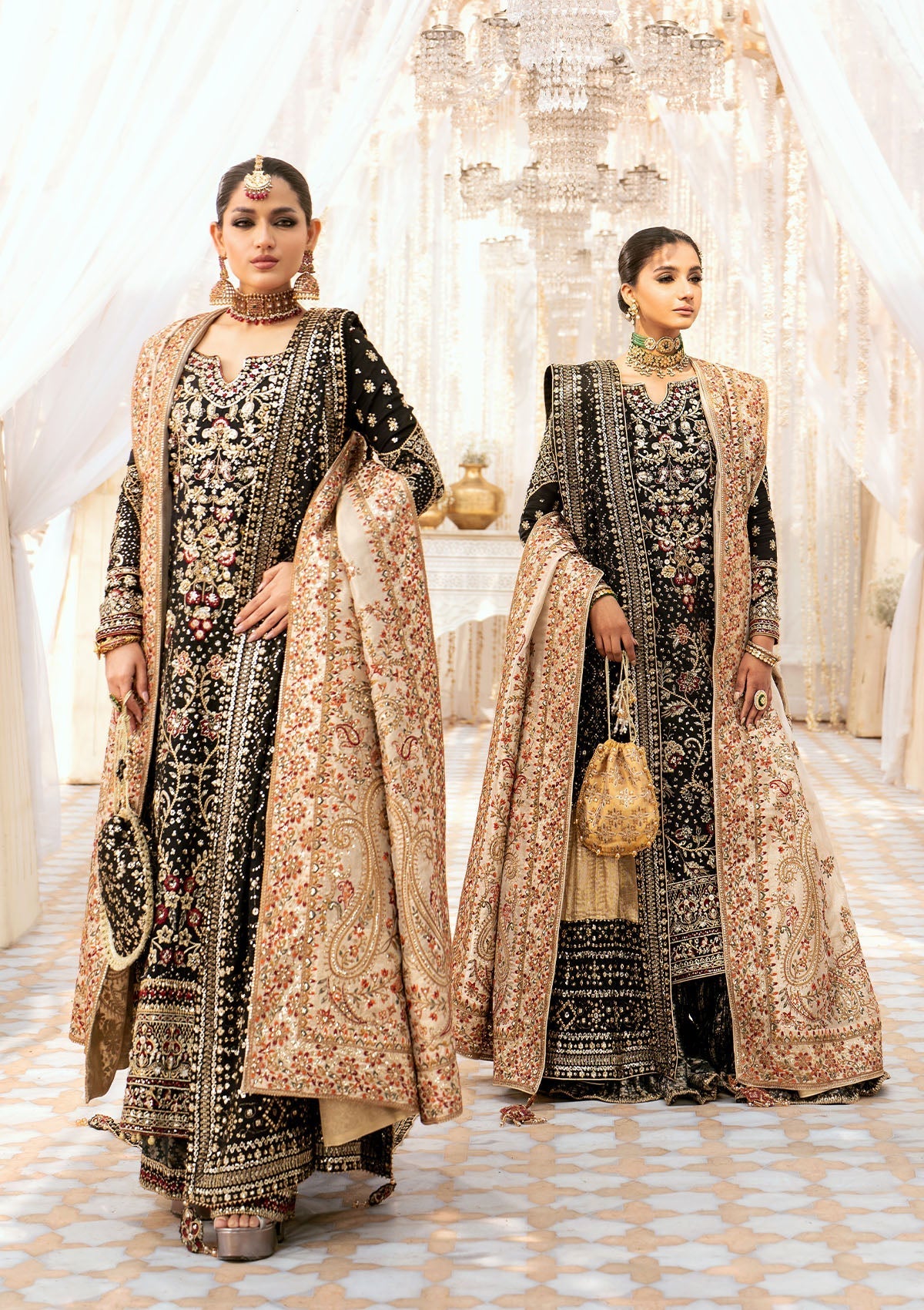 Aik Atelier Unstitched 3 Piece Wedding Festive Vol-01 Suit-LOOK 04