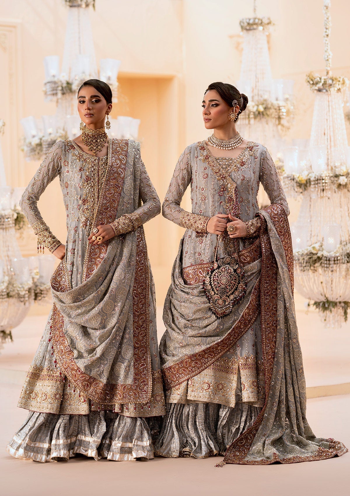 Aik Atelier Unstitched 3 Piece Wedding Festive Vol-01 Suit-LOOK 02