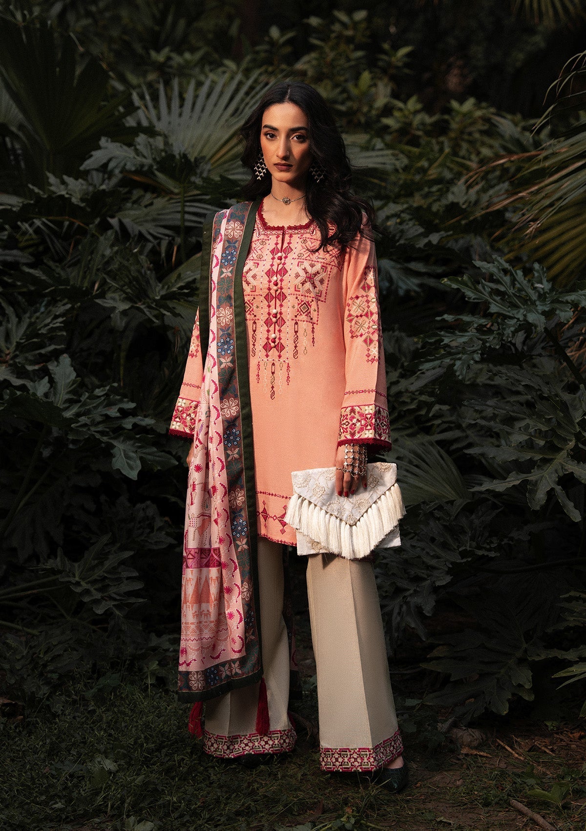 Aik Roz By Aik Atelier Stitched 3 Piece Karandi Suit-LOOK 07
