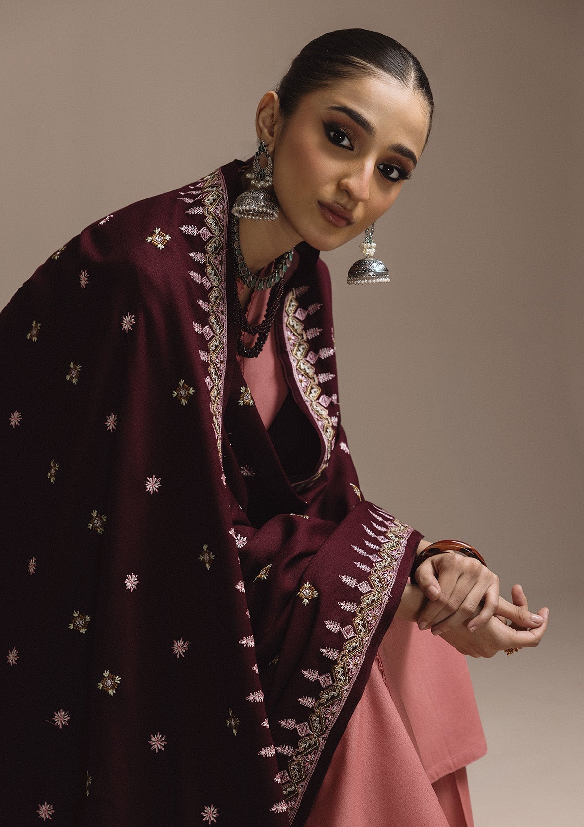 Aik Roz By Aik Atelier Stitched 3 Piece Karandi Suit-LOOK 03