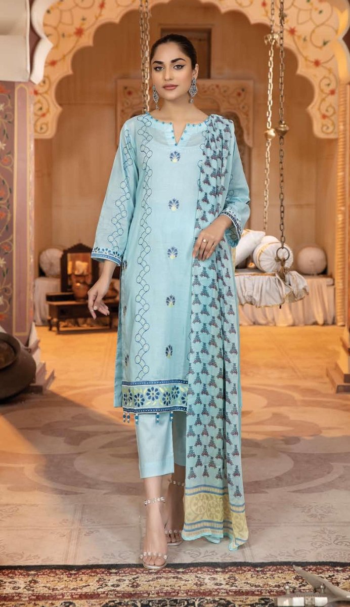 Mina Kari Culture Embroidered Lawn Collection'22 By Al Kareem - D#07