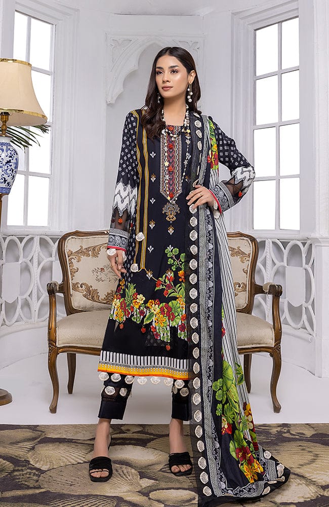 Mahnoor by Al Zohaib Embroidered Lawn Suit Unstitched 3 Piece (MEC-22-10)
