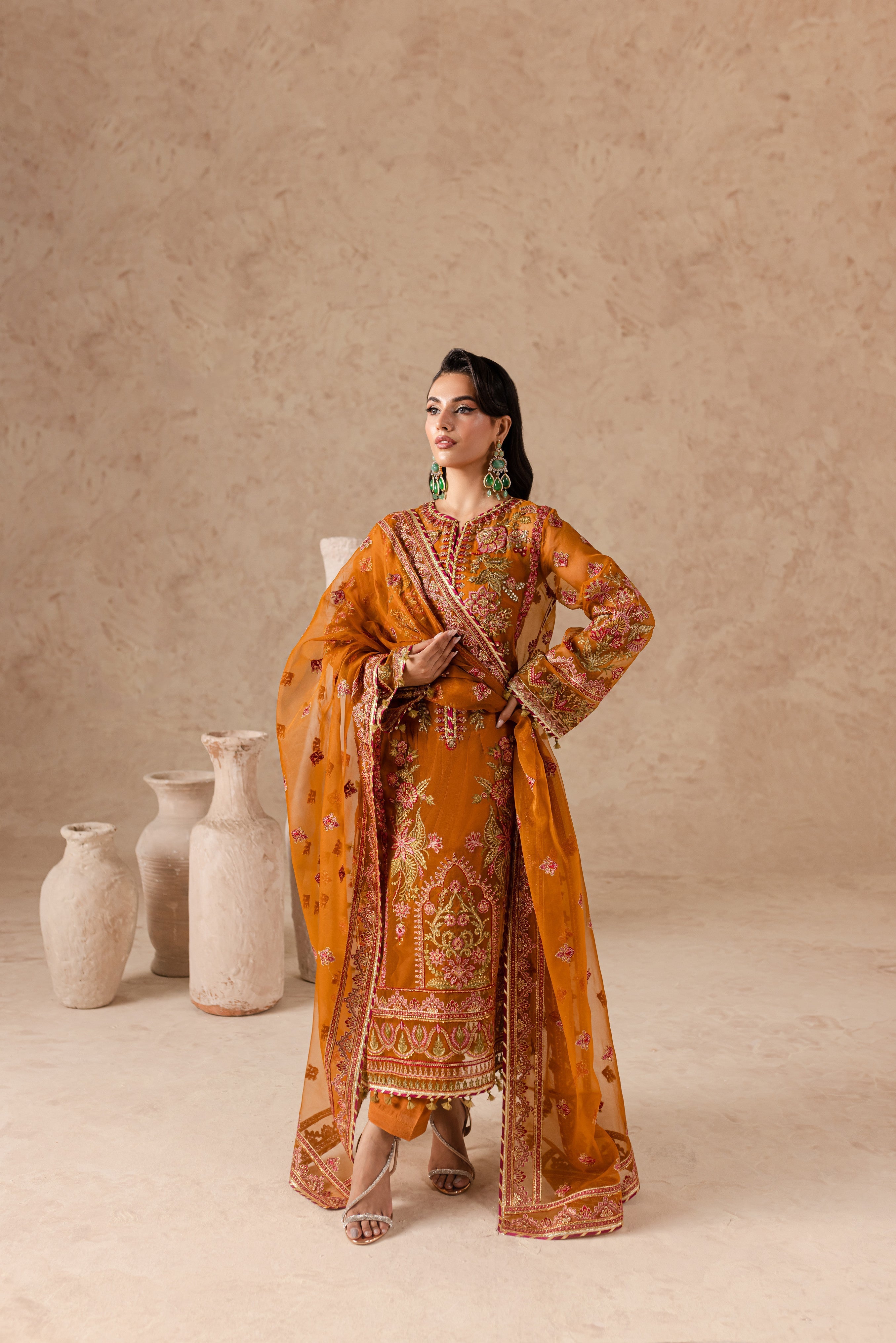 Cherie By Imran Ramzan Unstitched 3 Piece Luxury Formals Collection'2025-Amber Mist