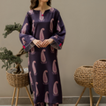 Everywear by Qariney Stitched 2 Piece Collection'2025-Midnight Paisley