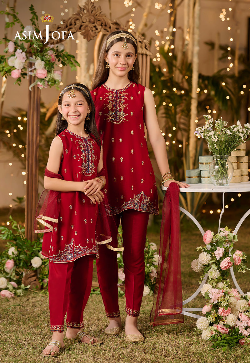 Asim Jofa Kids Pret Ajlk-07 Embroidered Poly Chiffon 3 Pcs