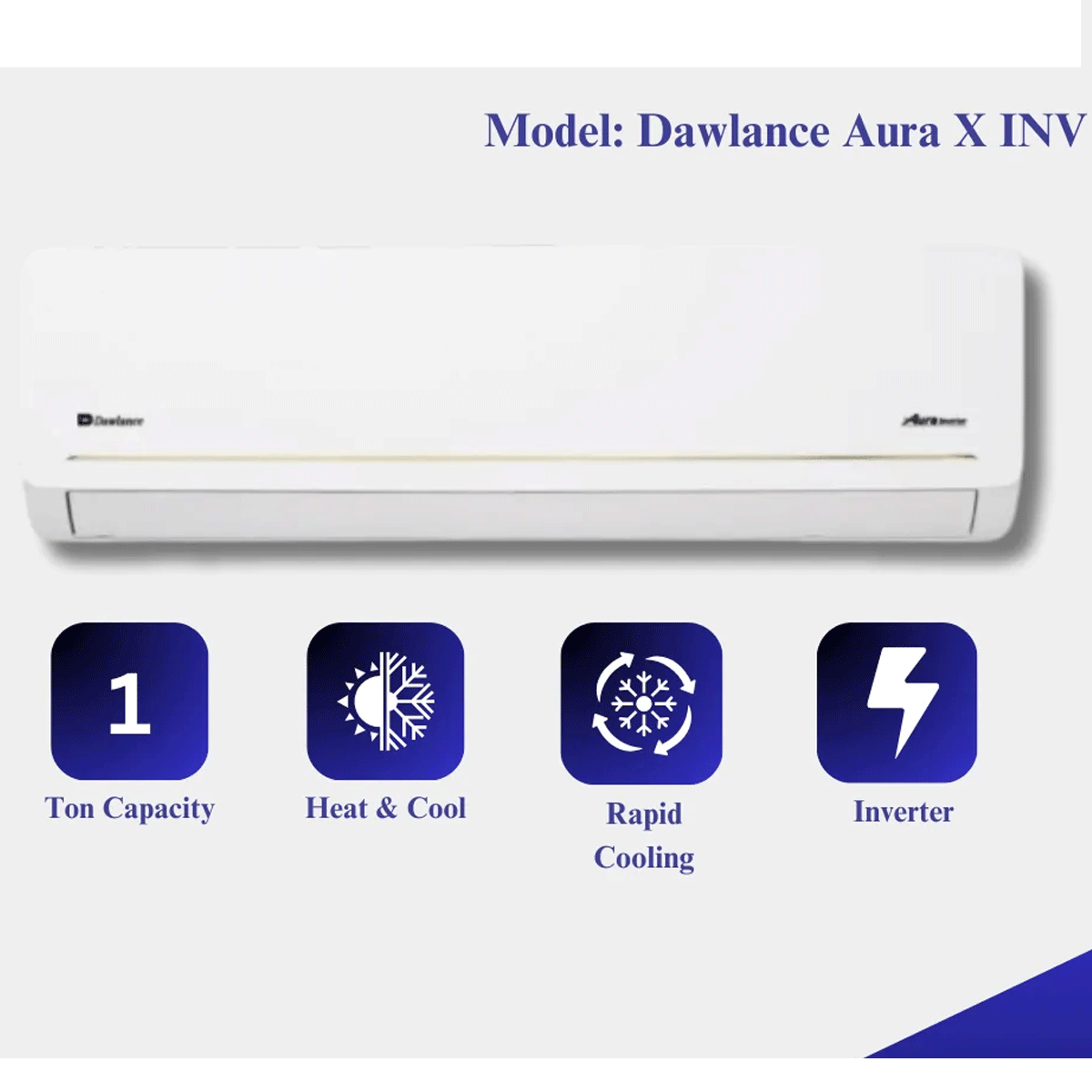 Dawlance Aura X 15 -Ton DC Inverter AC, Heat and Cool, Self Cleaning