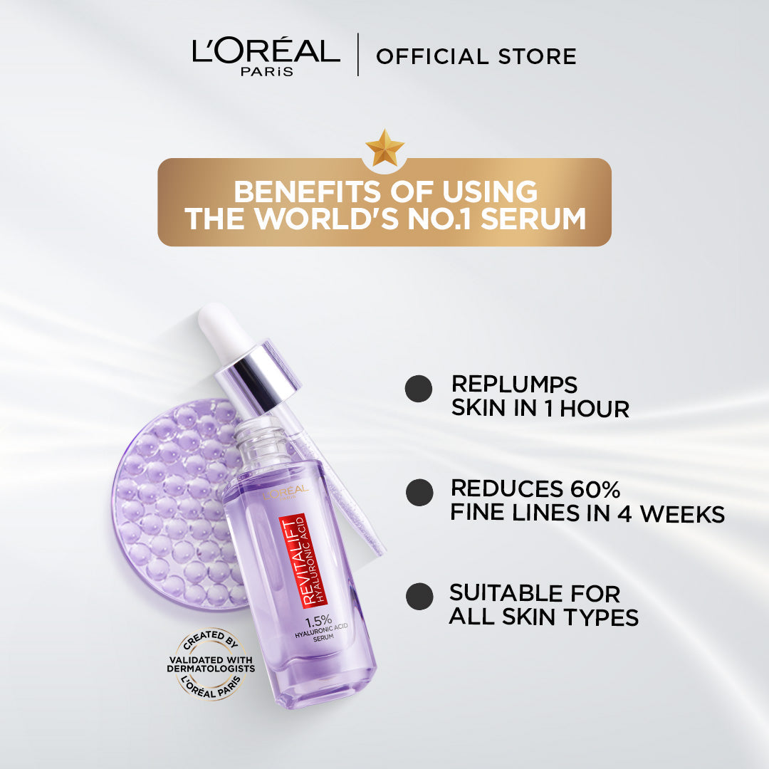 L'Oreal Paris Revitalift 1.5% Hyaluronic Acid Face Serum 30 Ml