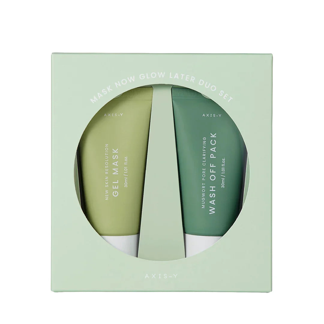 Axis -Y Mask Now Glow Later Duo Set Gel Mask 30Ml+Wash Of Pack 30Ml