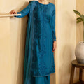 Luxe By Azure Unstitched 3 Piece Premium Cambric Collection'2024-04-Marine Whisper