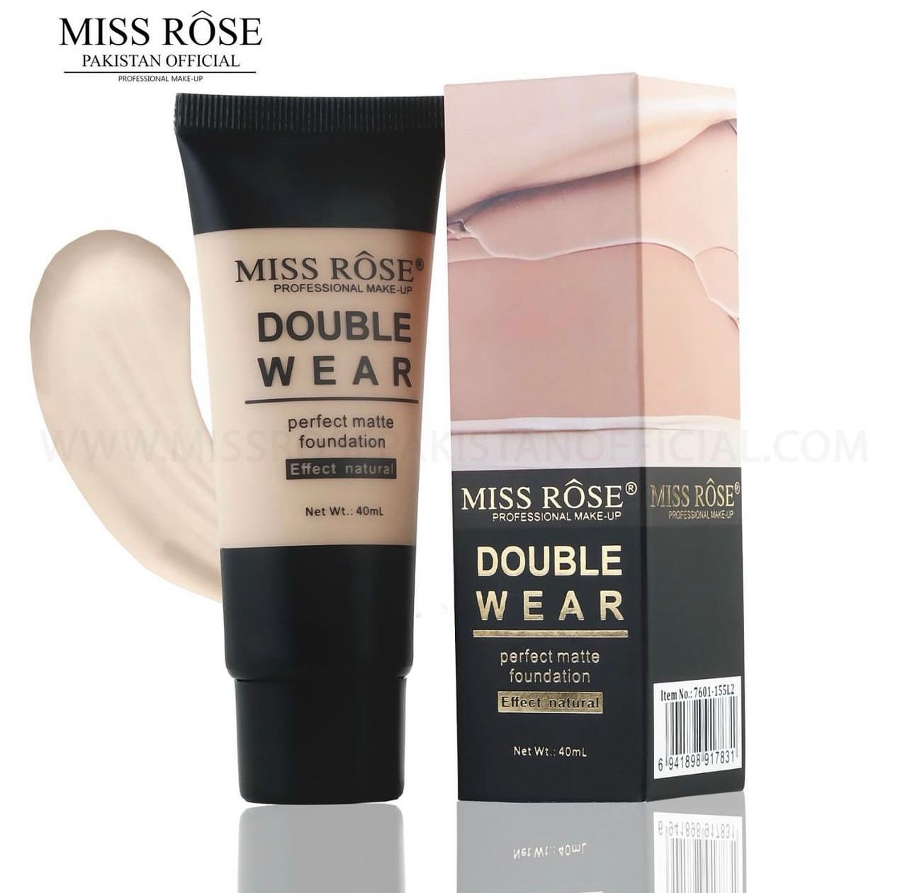 Miss Rose - Double Wear Perfect Matte Foundation For Girls And Women 40 ml-Beige-02 - My Store