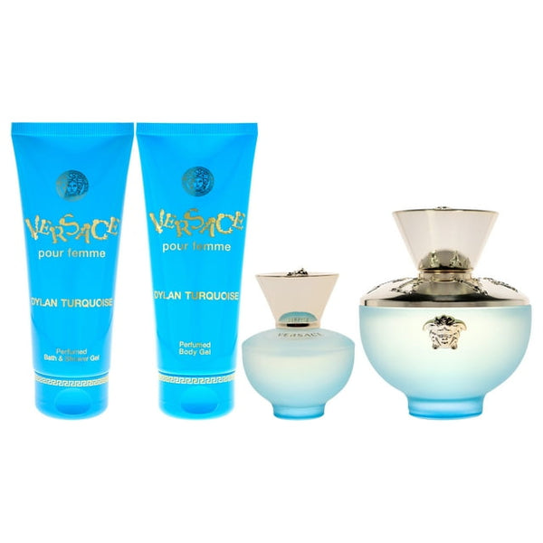 Versace Dylan Turquoise Women Set EDT 100Ml+EDT 5Ml+B Gel 100Ml+B&SG 100Ml