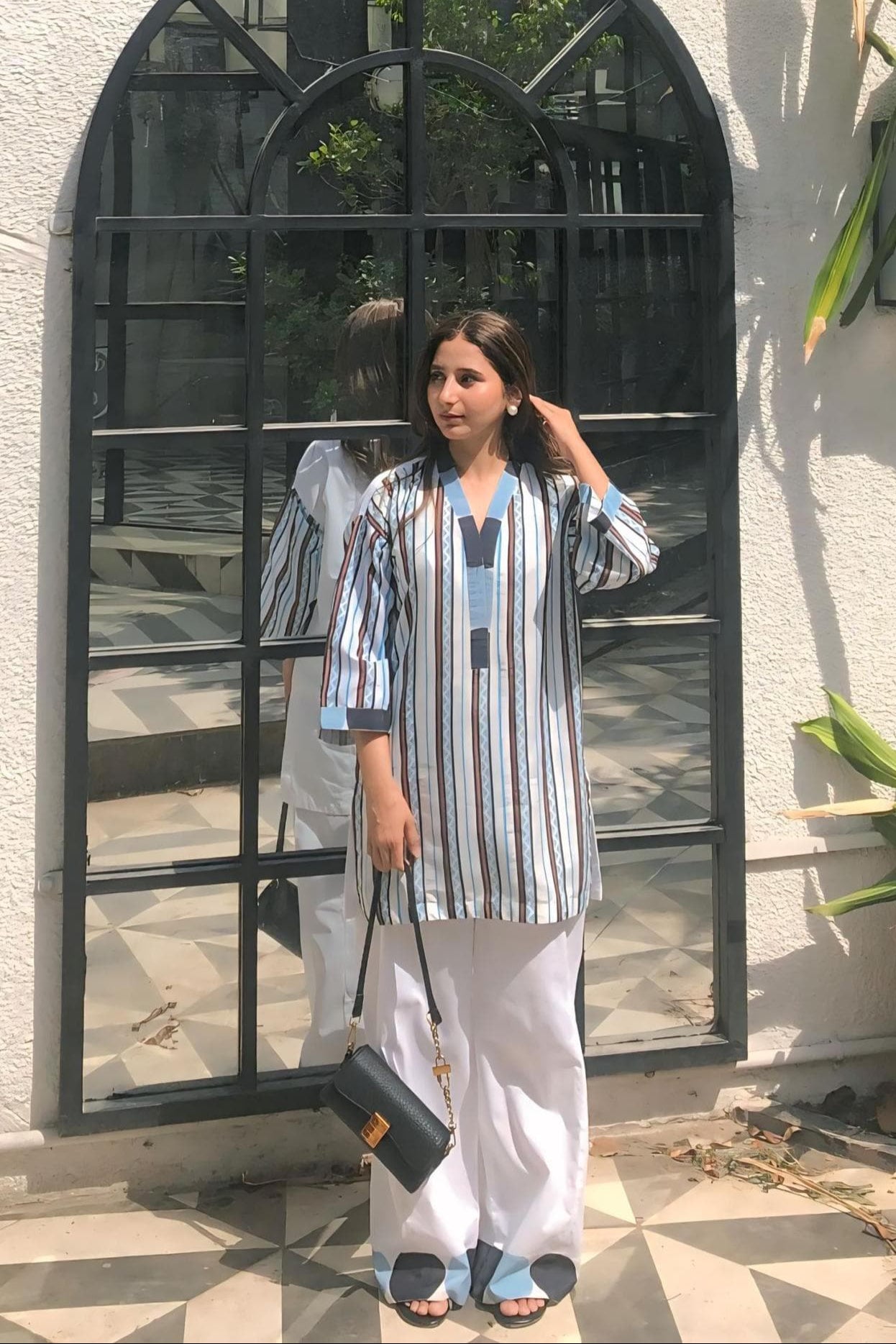 Urban Cut Stitched 2 Piece Cotton Embellished  Co- Ord Set