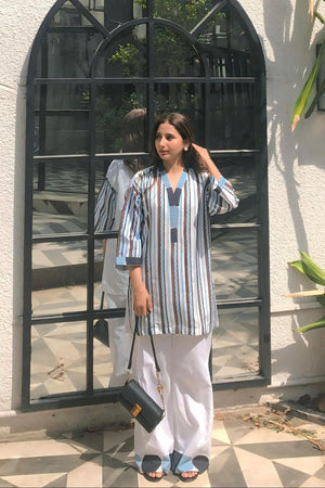 Urban Cut Stitched 2 Piece Cotton Embellished  Co- Ord Set